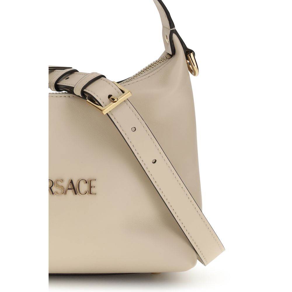Versace Beige Calf Leather Bos Taurus Handbag - Luxury Boutique Co