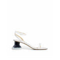 Loewe White Lamb Leather Stiletto Heel Sandals - Luxury Boutique Co