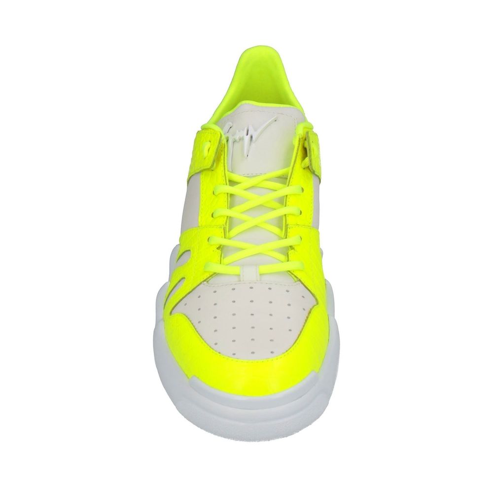 Giuseppe Zanotti White Calfskin Low Top Sneakers - Luxury Boutique Co