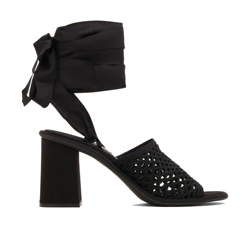 Miu Miu Black Fabric Strap-On Sandals - Luxury Boutique Co
