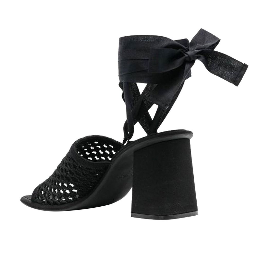 Miu Miu Black Fabric Strap-On Sandals - Luxury Boutique Co
