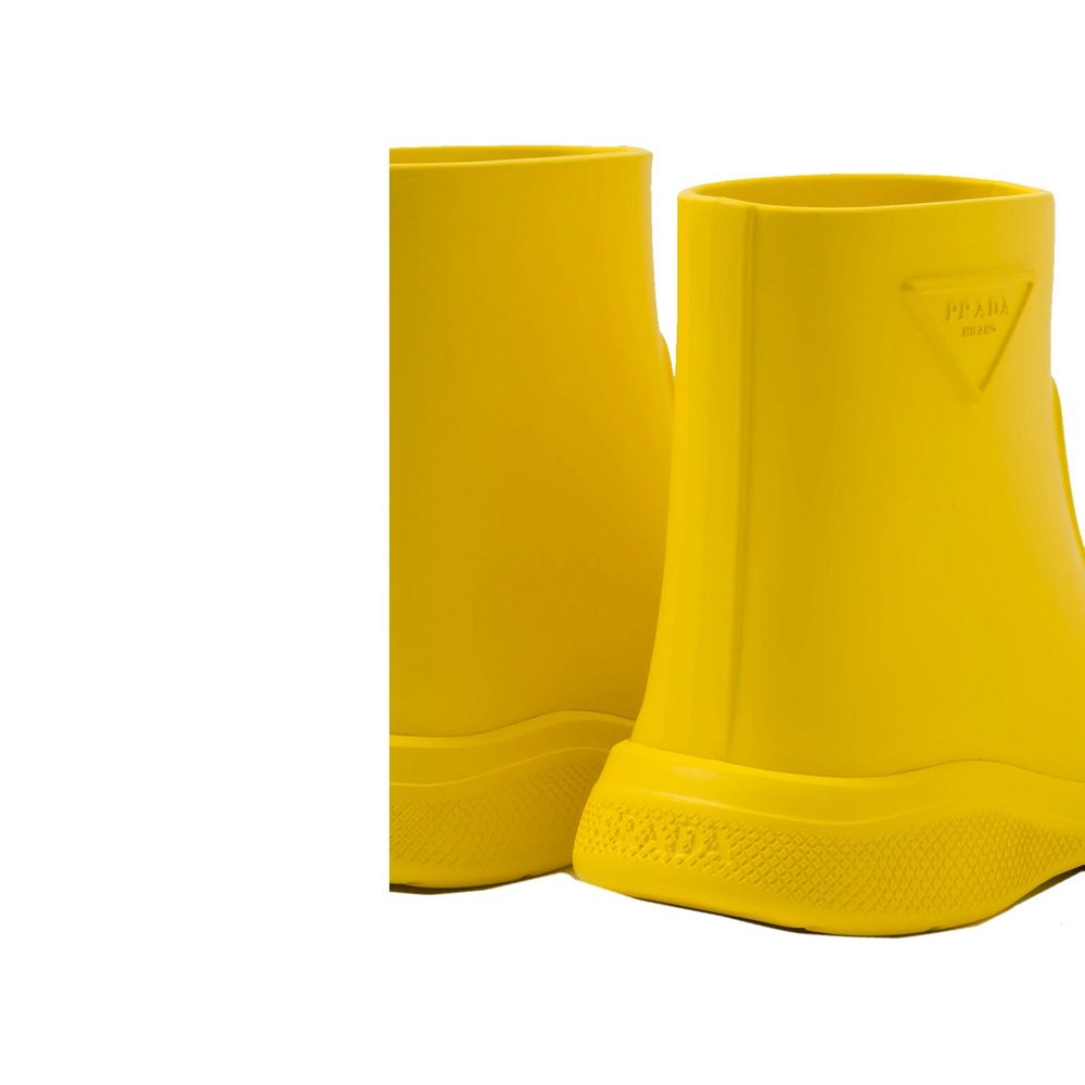 Prada Bicolor Rubber Rain Boots - Luxury Boutique Co