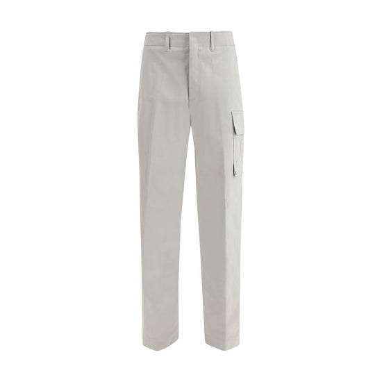 Fendi Silver Cotton Cargo Pants