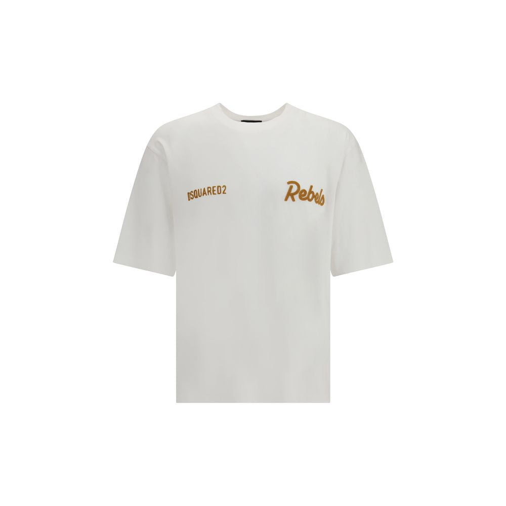 Dsquared² White Cotton T-Shirt - Luxury Boutique Co