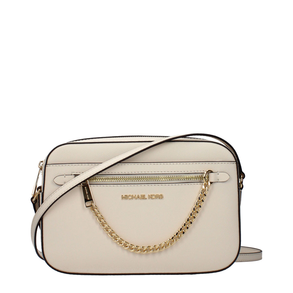 Michael Kors Beige Leather Crossbody Bag - Luxury Boutique Co