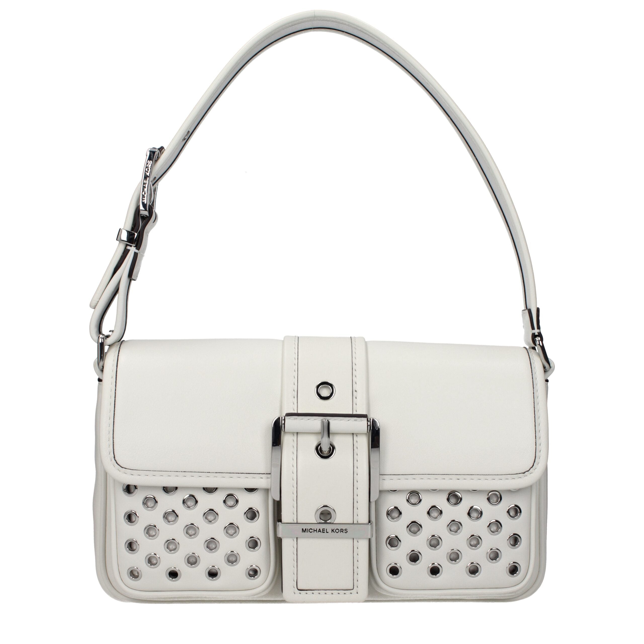 Michael Kors White Leather Shoulder Bag - Luxury Boutique Co