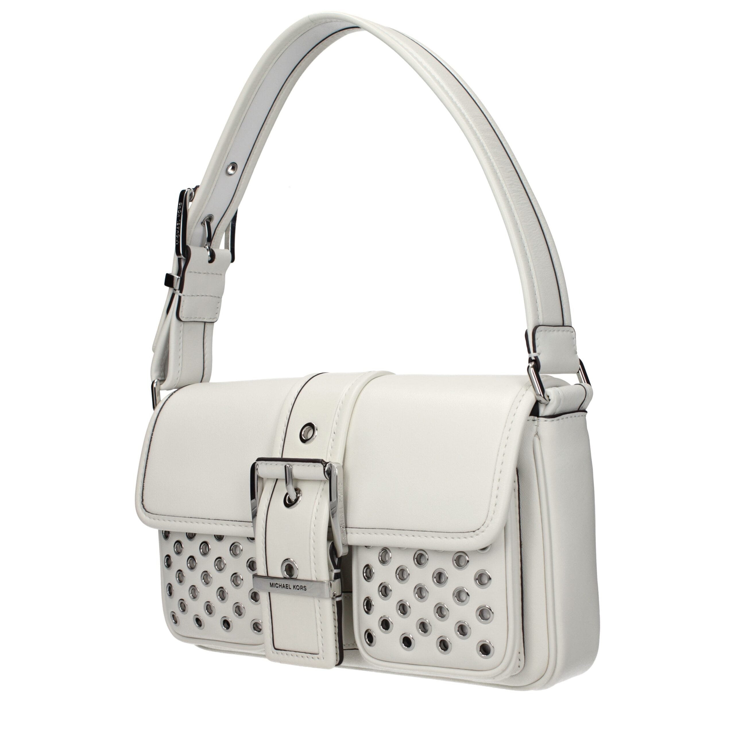Michael Kors White Leather Shoulder Bag - Luxury Boutique Co