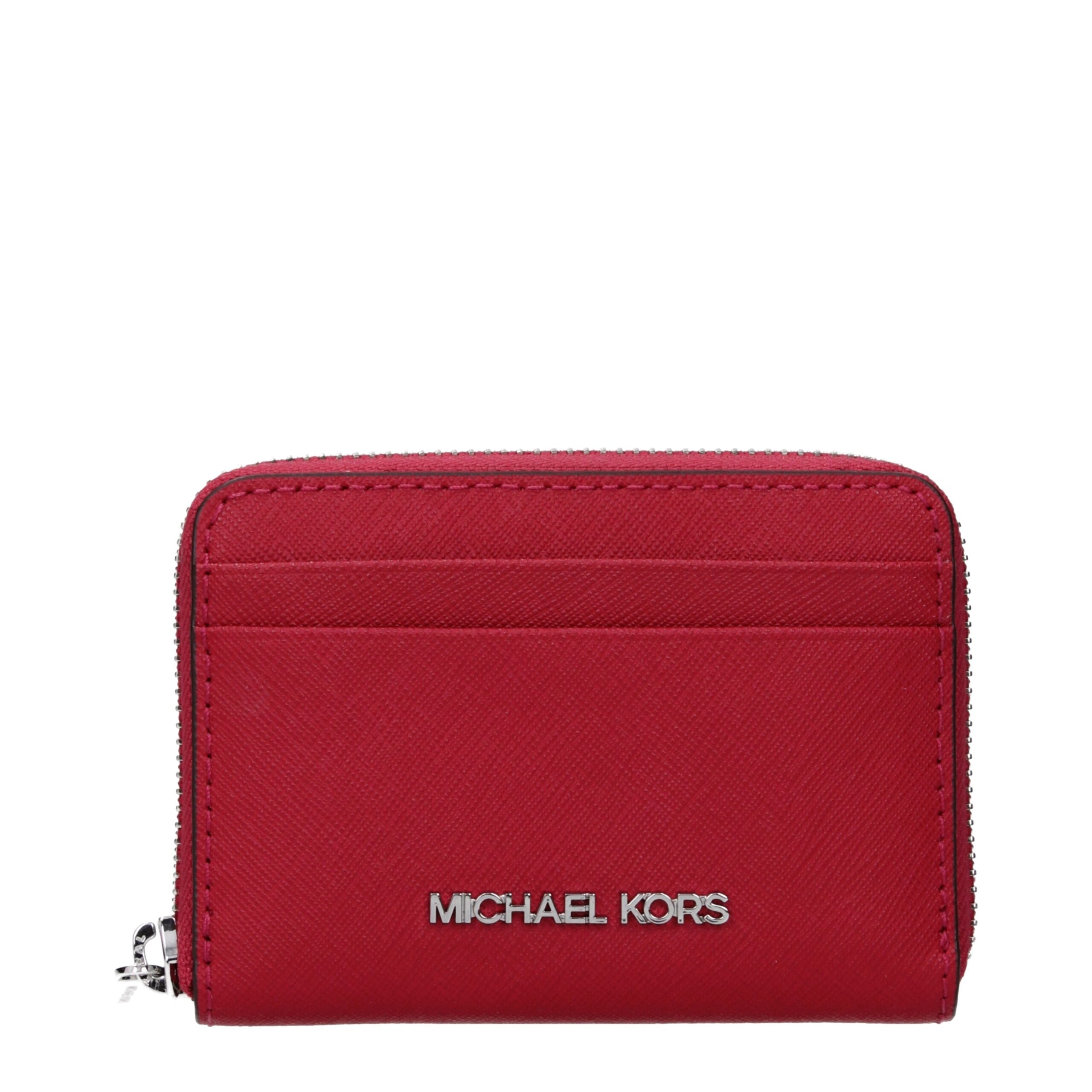 Michael Kors Red Leather Cardholder - Luxury Boutique Co