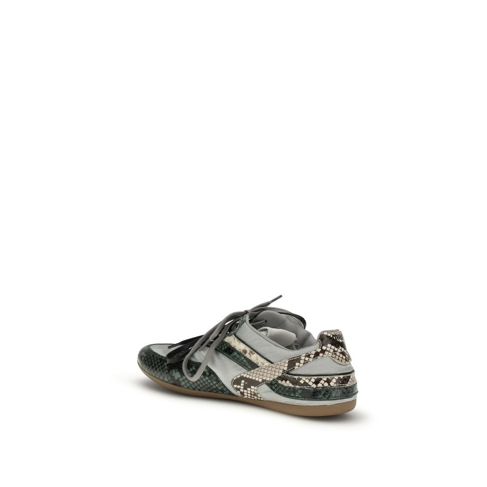 Miu Miu Gray Recycled Polyester Athletic Sneakers - Luxury Boutique Co