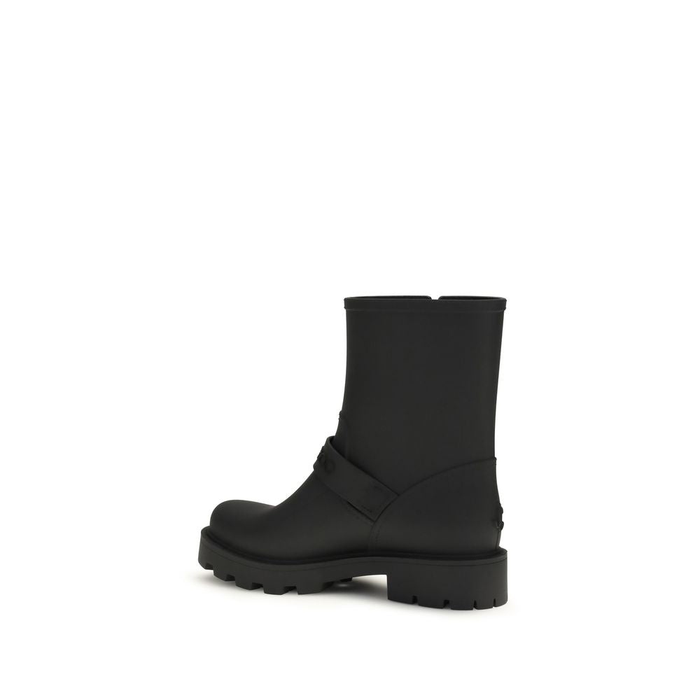 Jimmy Choo Black Polyurethane Rain Boots - Luxury Boutique Co