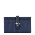 Michael Kors Blue Fabric Wallet - Luxury Boutique Co