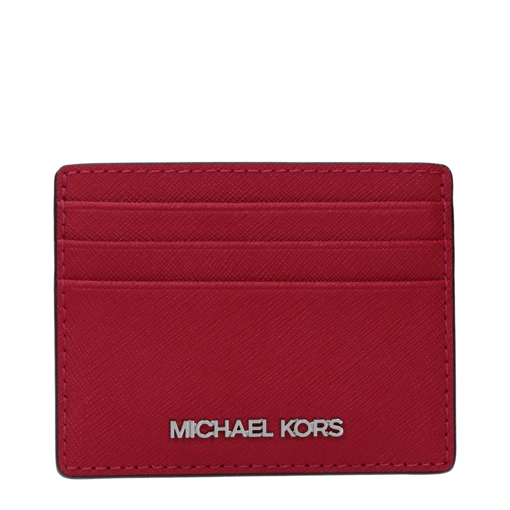 Michael Kors Red Leather Cardholder - Luxury Boutique Co