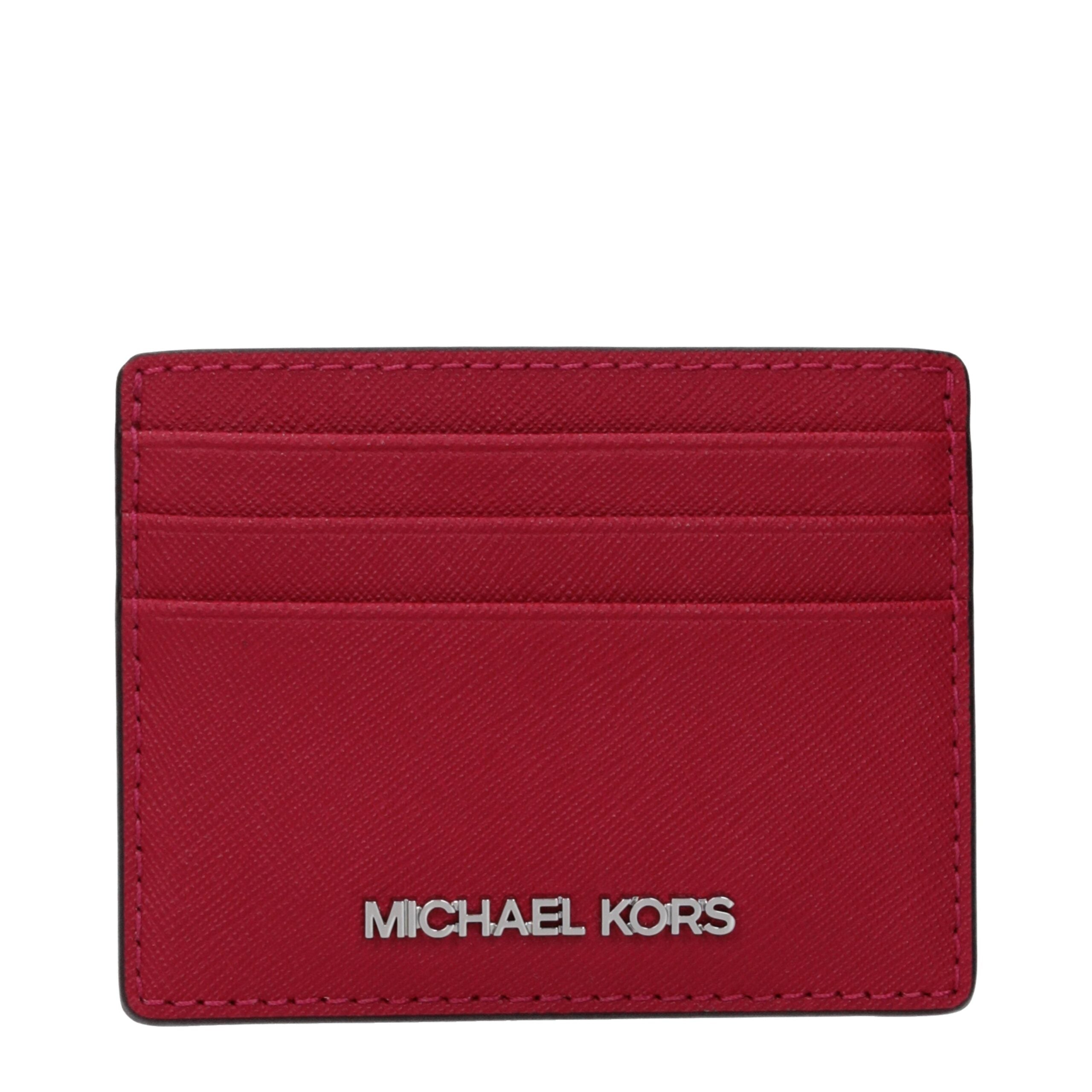 Michael Kors Red Leather Cardholder - Luxury Boutique Co