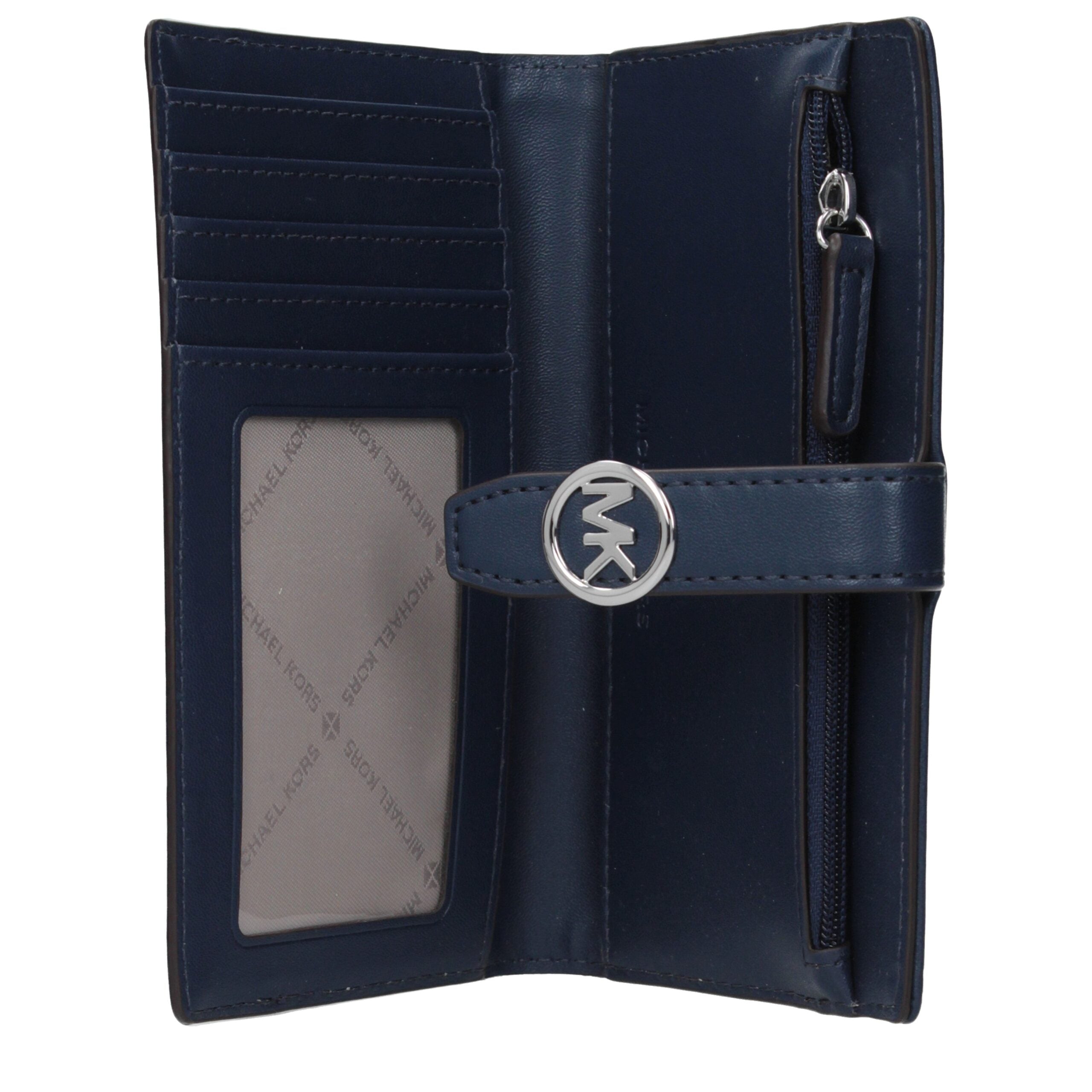 Michael Kors Blue Fabric Wallet - Luxury Boutique Co