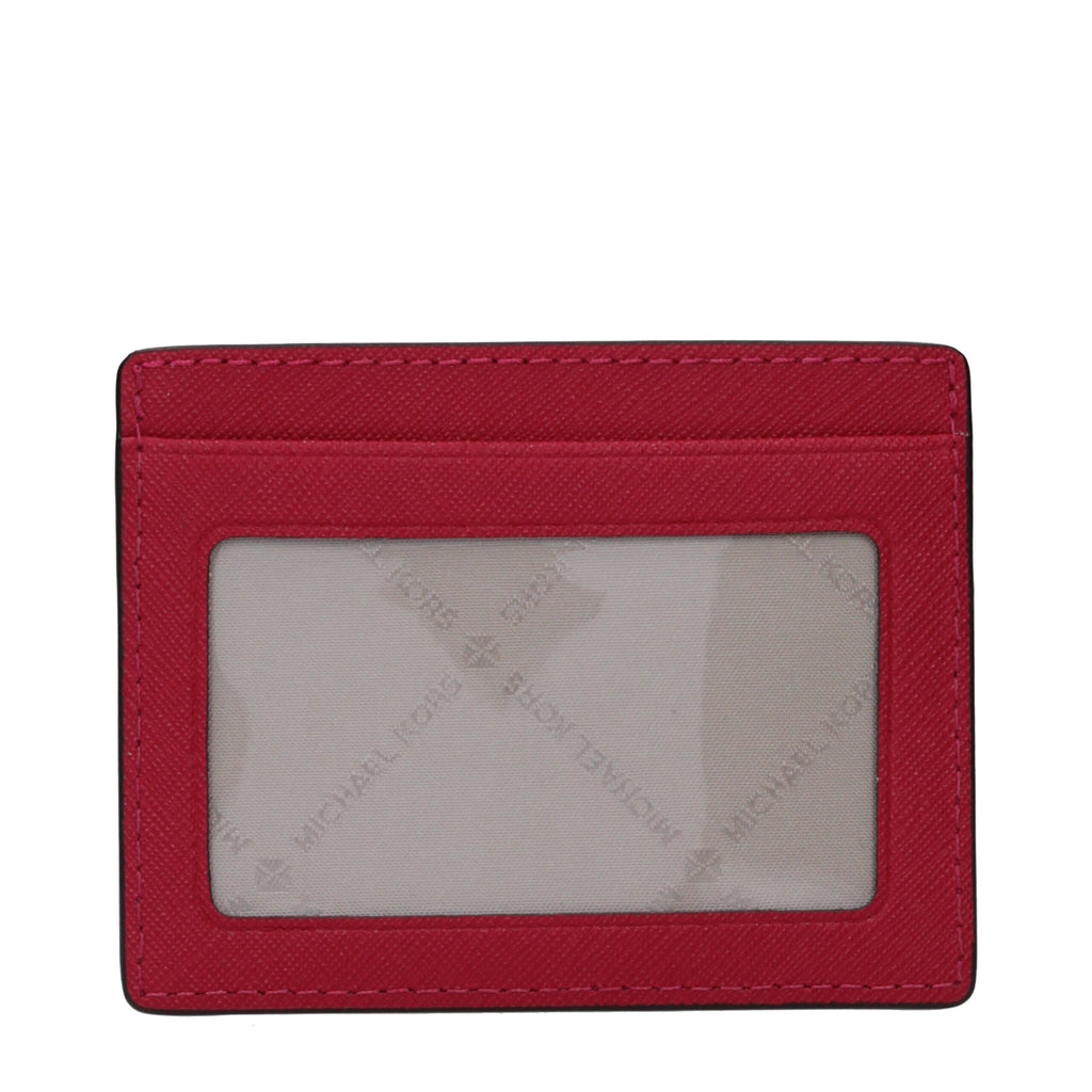 Michael Kors Red Leather Cardholder - Luxury Boutique Co