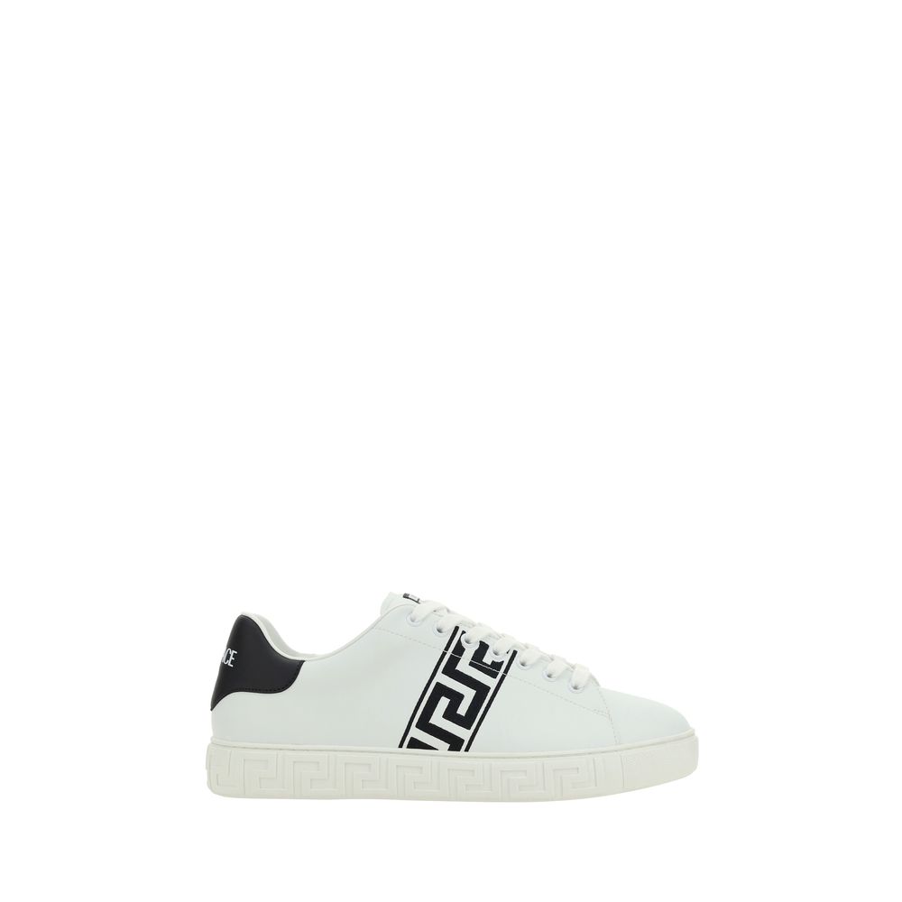 Zapatillas bajas Versace de piel de ternera blanca Bos Taurus