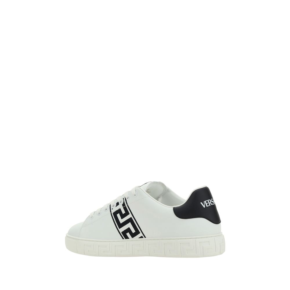 Zapatillas bajas Versace de piel de ternera blanca Bos Taurus
