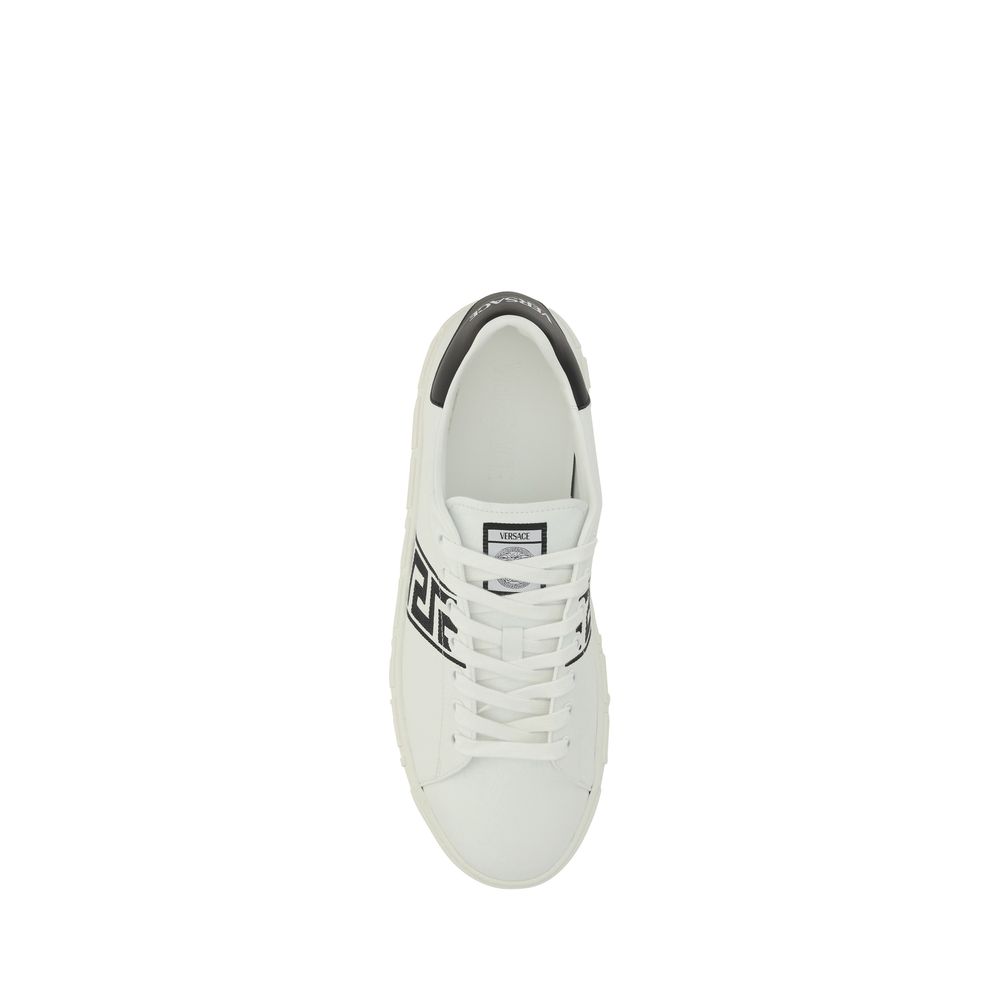 Zapatillas bajas Versace de piel de ternera blanca Bos Taurus