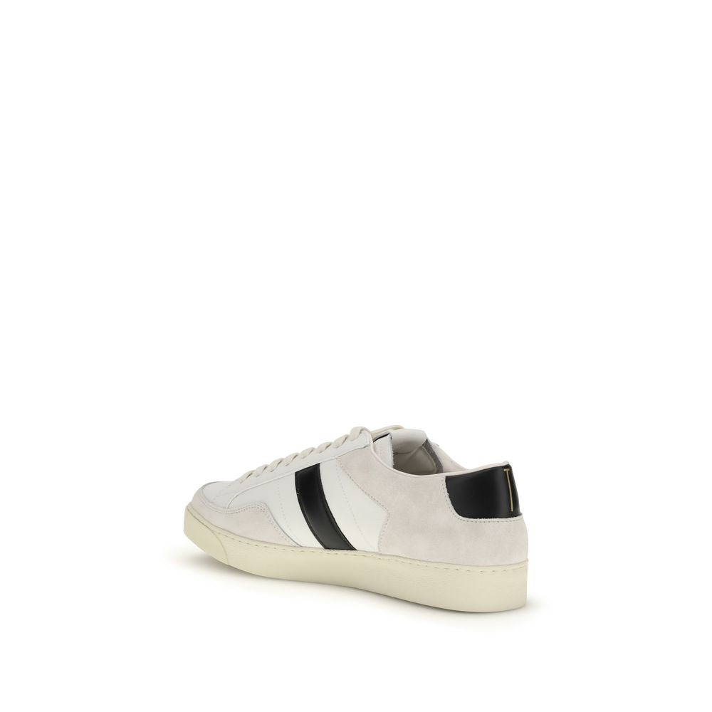 Tom Ford White Calf Leather Bos Taurus Sneakers - Luxury Boutique Co