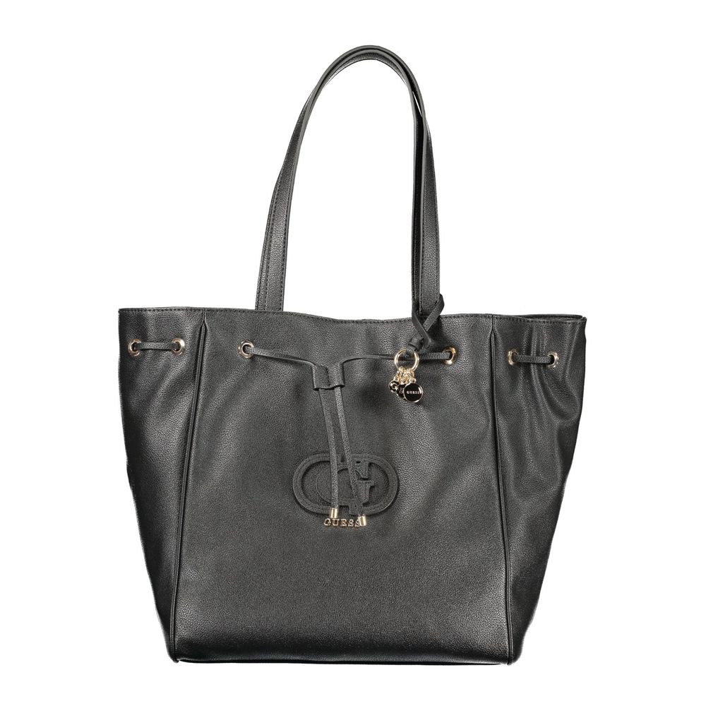 Guess Jeans Nero Poliuretano Women Handbag - Luxury Boutique Co