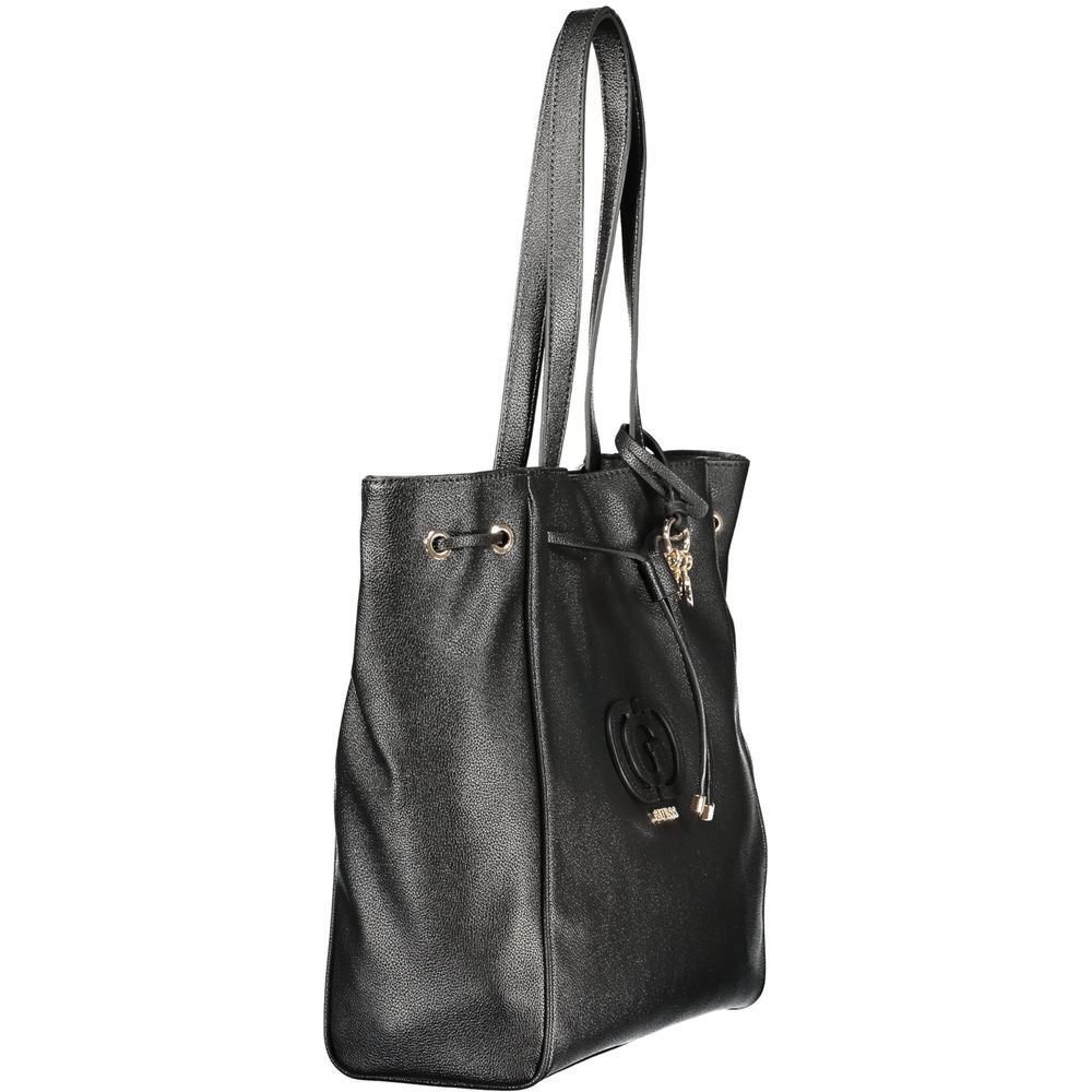 Guess Jeans Nero Poliuretano Women Handbag - Luxury Boutique Co