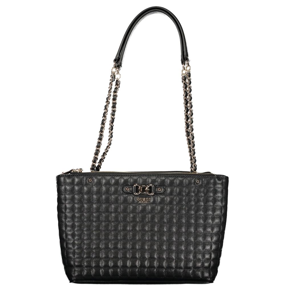 Guess Jeans Nero Poliuretano Women Handbag - Luxury Boutique Co