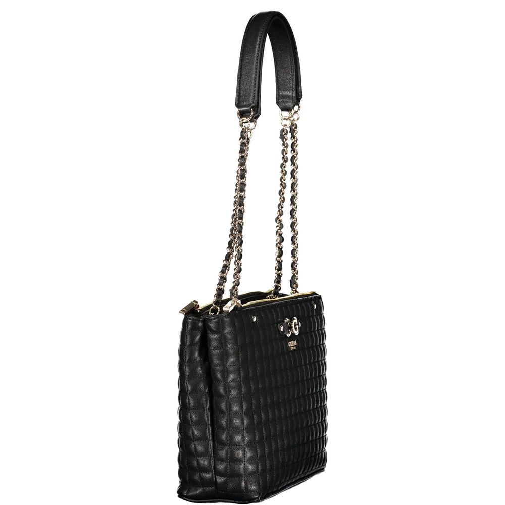 Guess Jeans Nero Poliuretano Women Handbag - Luxury Boutique Co