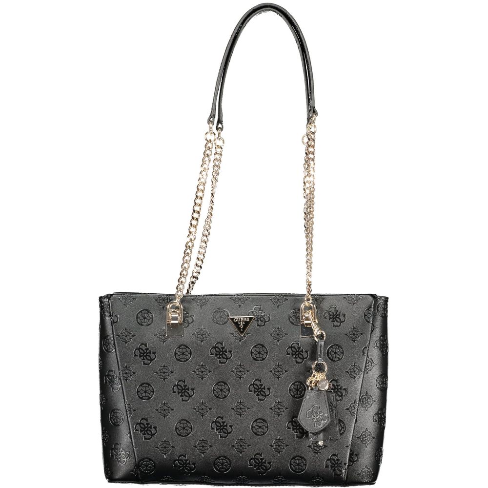Guess Jeans Nero Poliuretano Women Handbag - Luxury Boutique Co