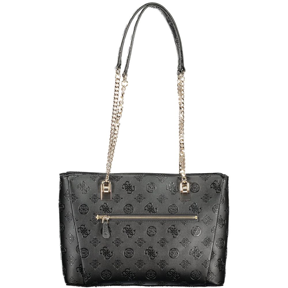 Guess Jeans Nero Poliuretano Women Handbag - Luxury Boutique Co