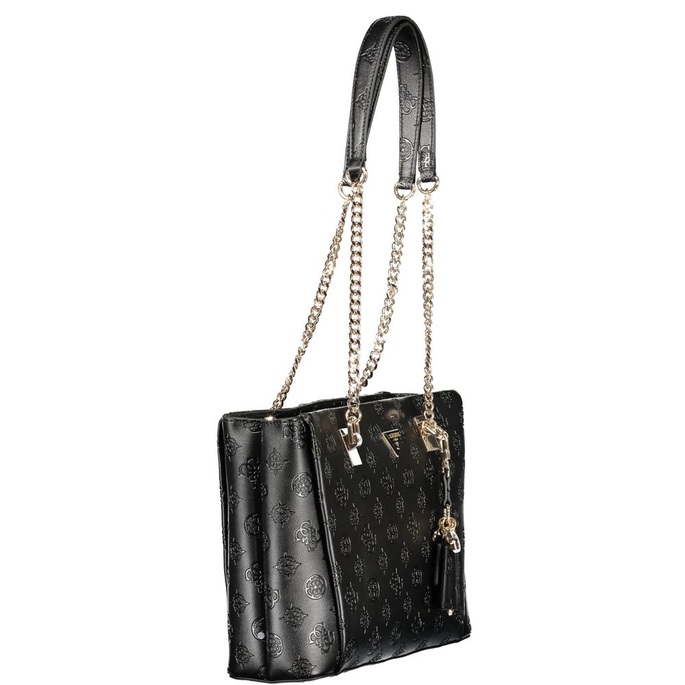 Guess Jeans Nero Poliuretano Women Handbag - Luxury Boutique Co
