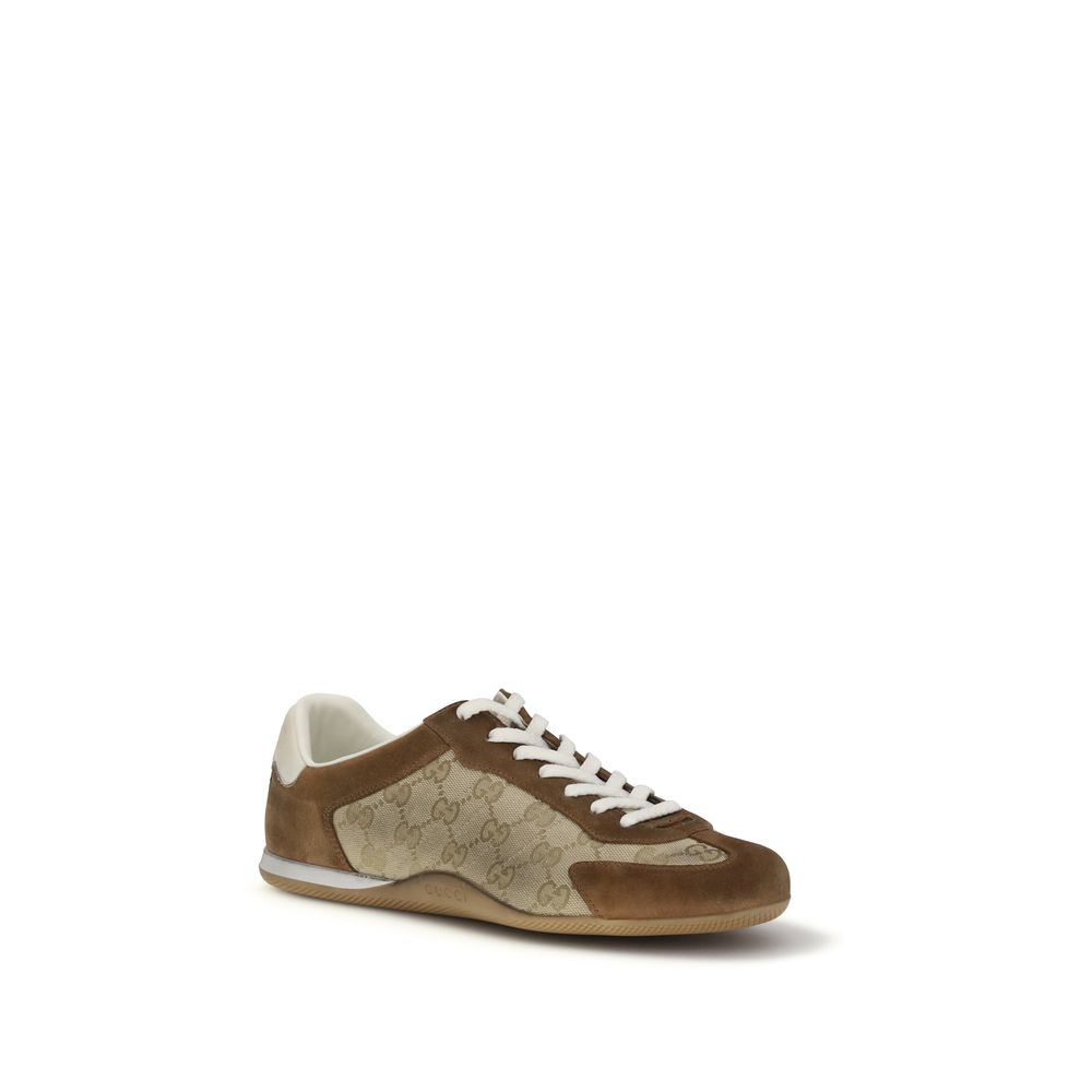 Gucci Brown Calf Leather Bos Taurus Sneakers - Luxury Boutique Co