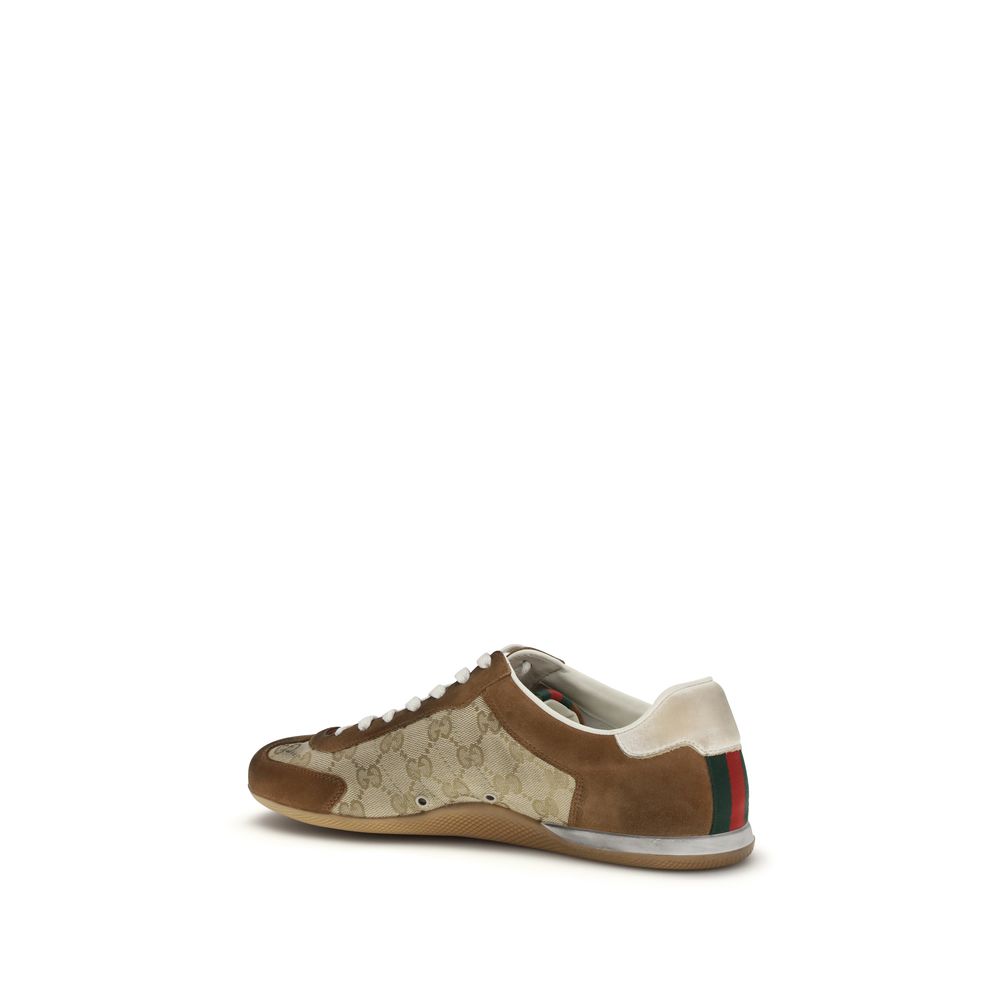 Gucci Brown Calf Leather Bos Taurus Sneakers - Luxury Boutique Co