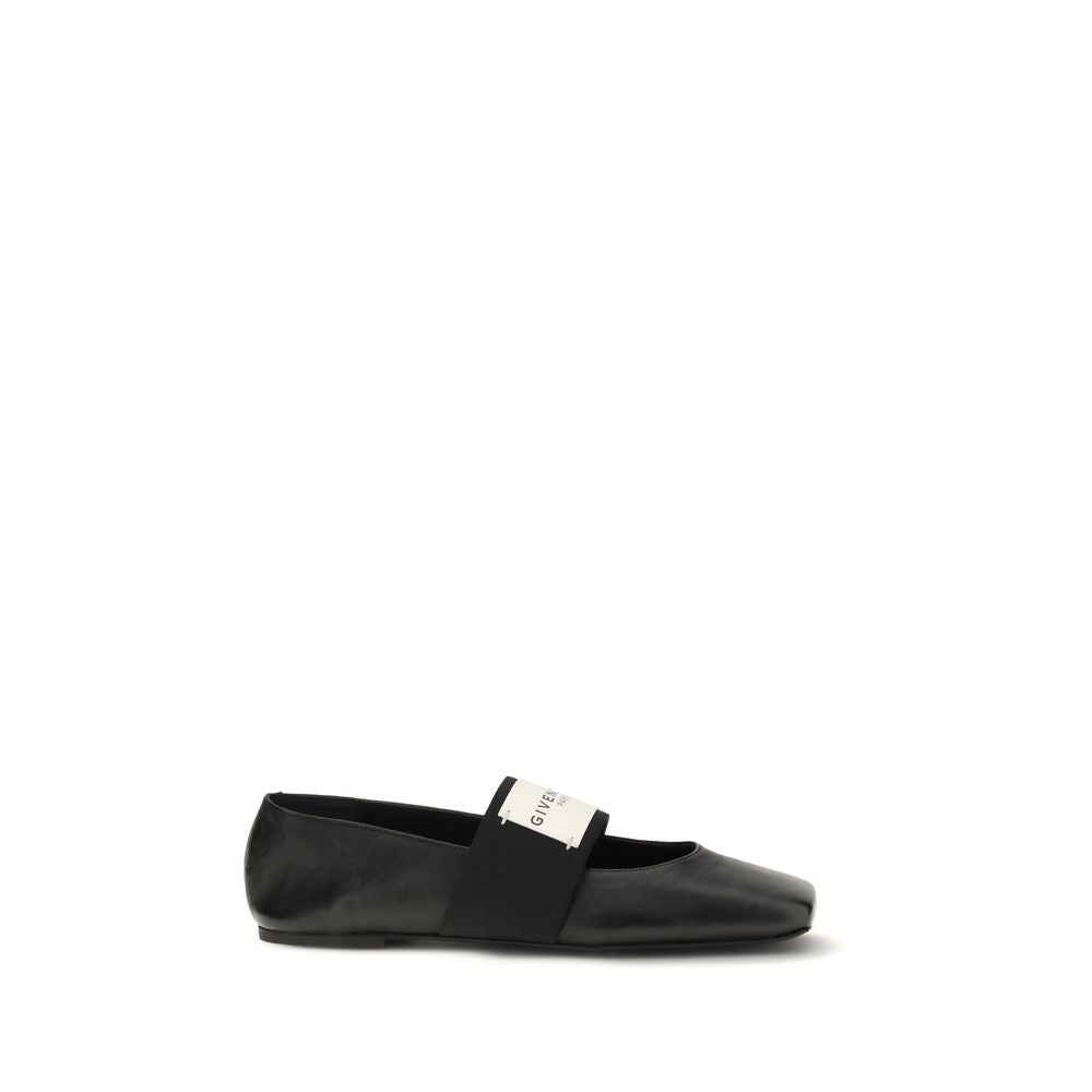Givenchy Black Lamb Ovis Aries Aries Ballet Flats - Luxury Boutique Co