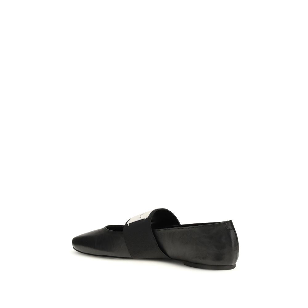 Givenchy Black Lamb Ovis Aries Aries Ballet Flats - Luxury Boutique Co