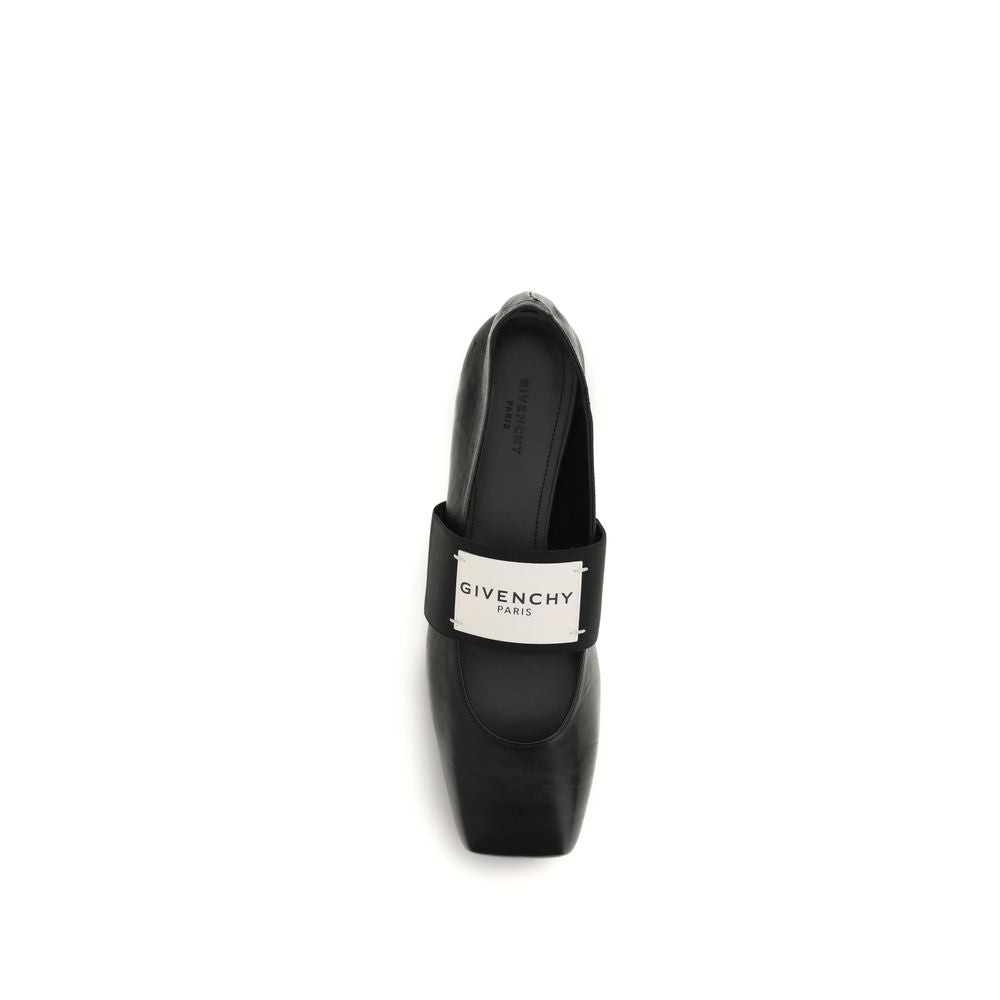 Givenchy Black Lamb Ovis Aries Aries Ballet Flats - Luxury Boutique Co