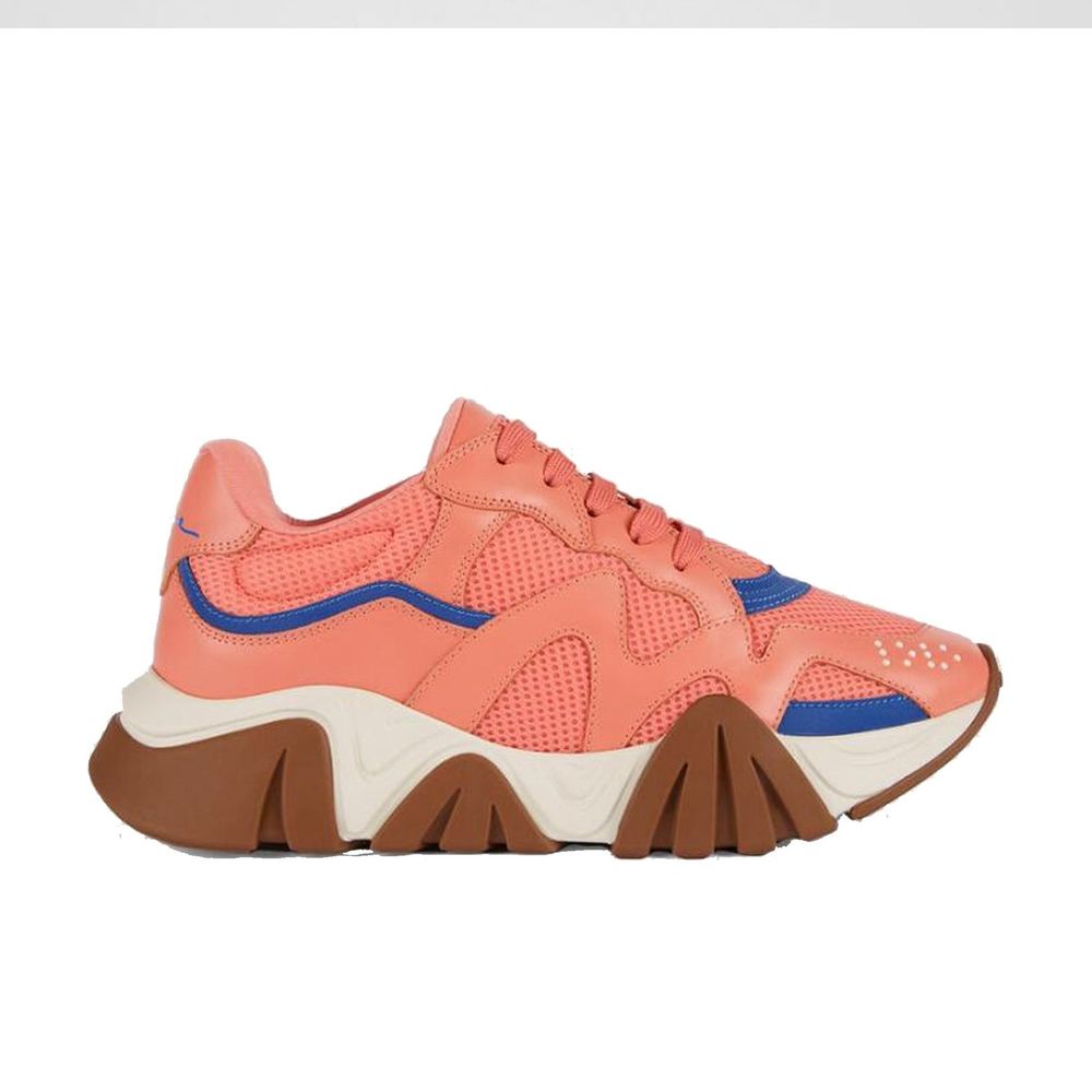 Versace Orange Leather Chunky Sneakers - Luxury Boutique Co