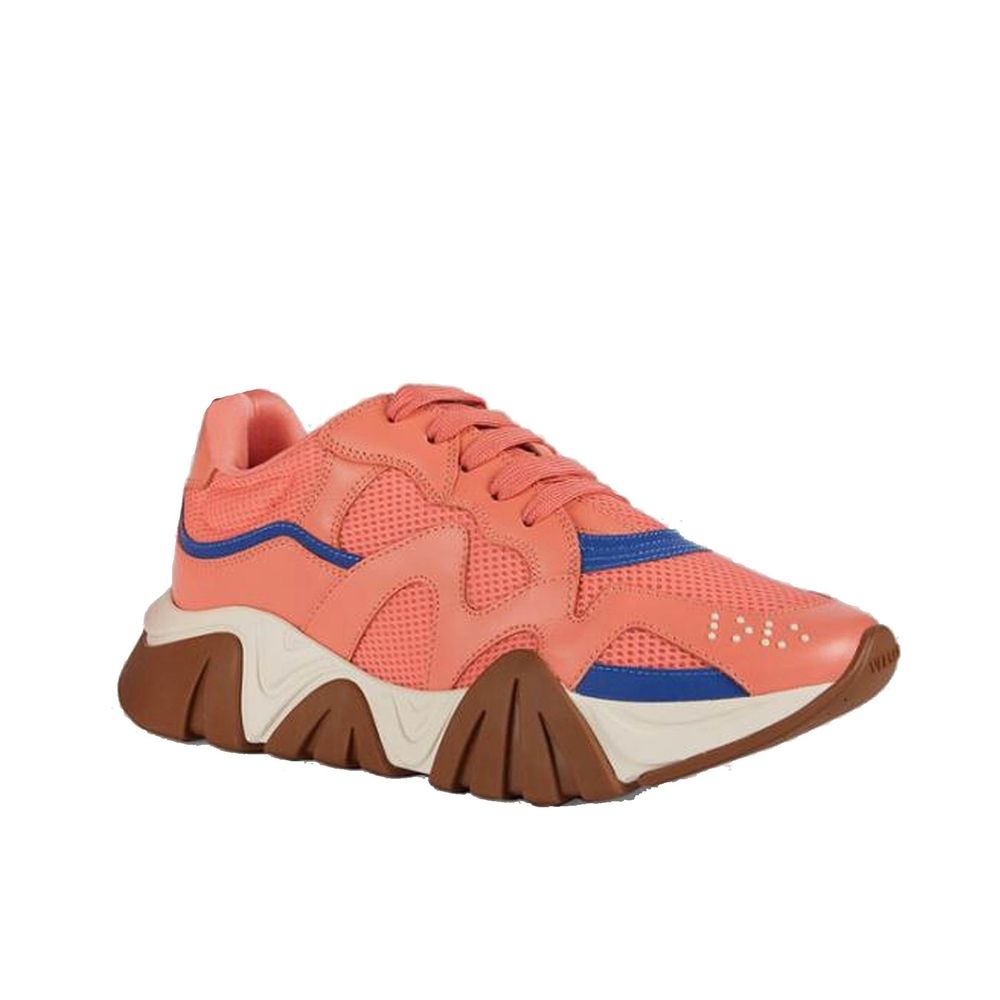Versace Orange Leather Chunky Sneakers - Luxury Boutique Co
