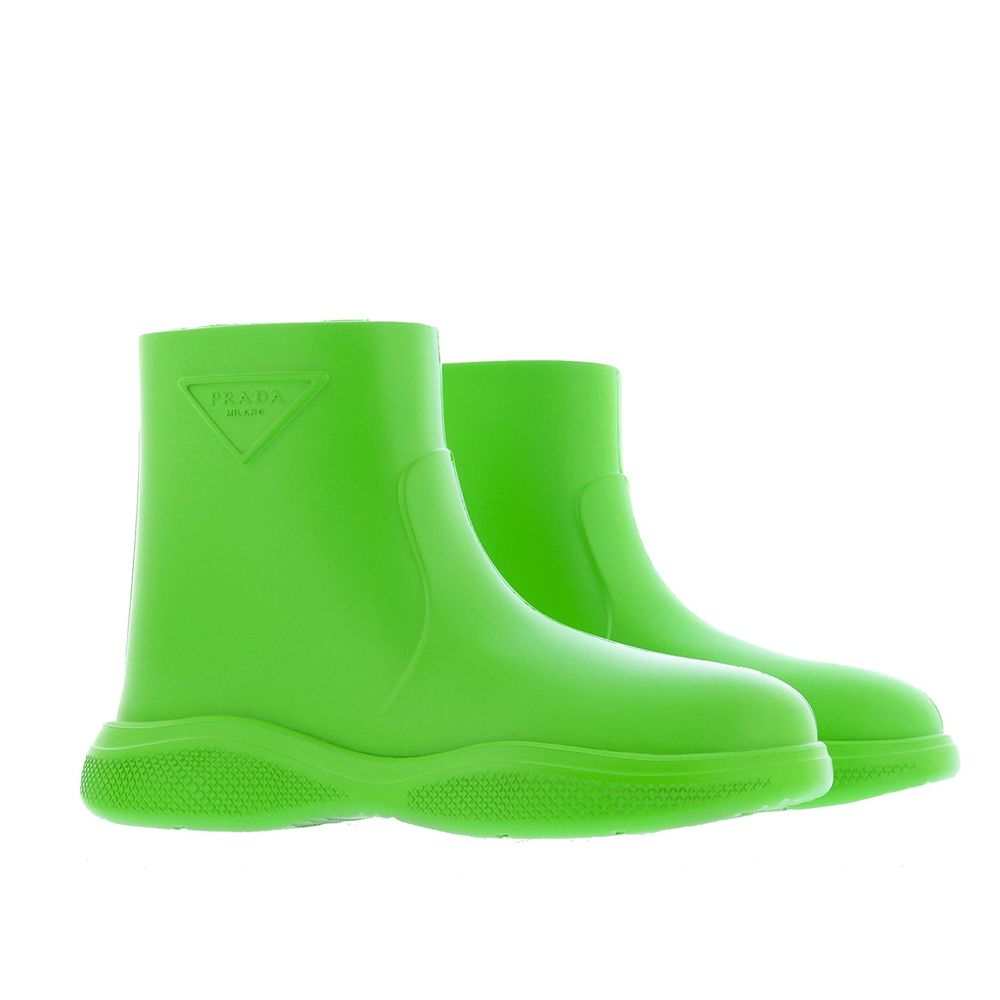 Prada Bicolor Rubber Rain Boots - Luxury Boutique Co