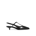 Miu Miu Black Calfskin Mid Heel Pumps - Luxury Boutique Co