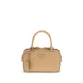 Prada Beige Calf Leather Bos Taurus Handbag - Luxury Boutique Co