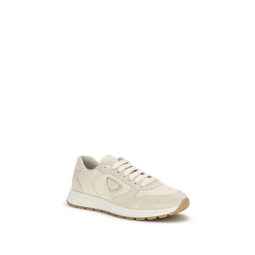 Prada Beige Nylon Low Top Sneakers - Luxury Boutique Co
