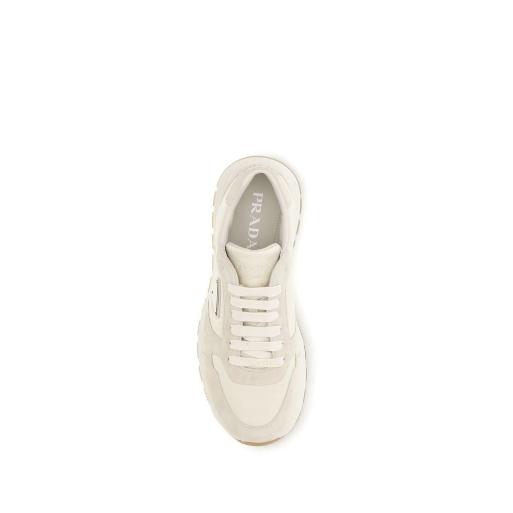 Prada Beige Nylon Low Top Sneakers - Luxury Boutique Co
