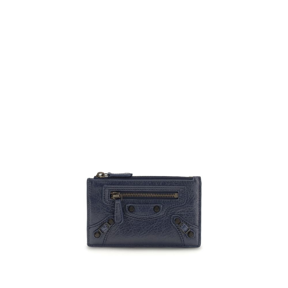 Balenciaga Blue Lamb Ovis Aries Aries Wallet - Luxury Boutique Co