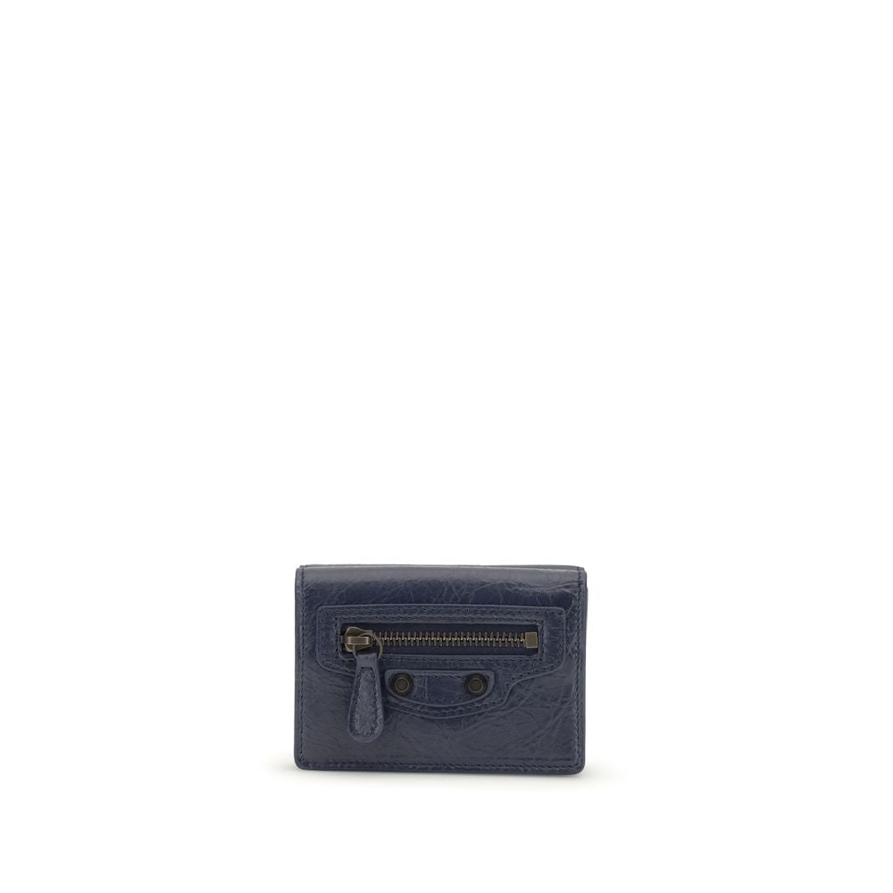 Balenciaga Blue Lamb Ovis Aries Aries Wallet - Luxury Boutique Co