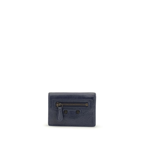 Balenciaga Blue Lamb Ovis Aries Aries Wallet - Luxury Boutique Co
