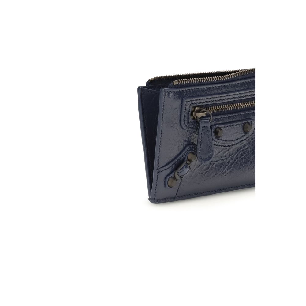 Balenciaga Blue Lamb Ovis Aries Aries Wallet - Luxury Boutique Co