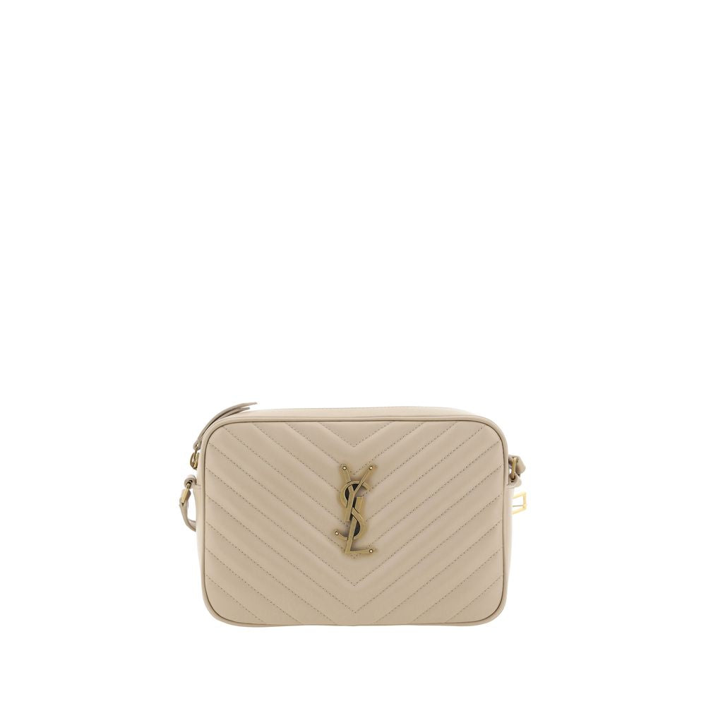 Saint Laurent Beige Calf Leather Bos Taurus Shoulder Bag - Luxury Boutique Co