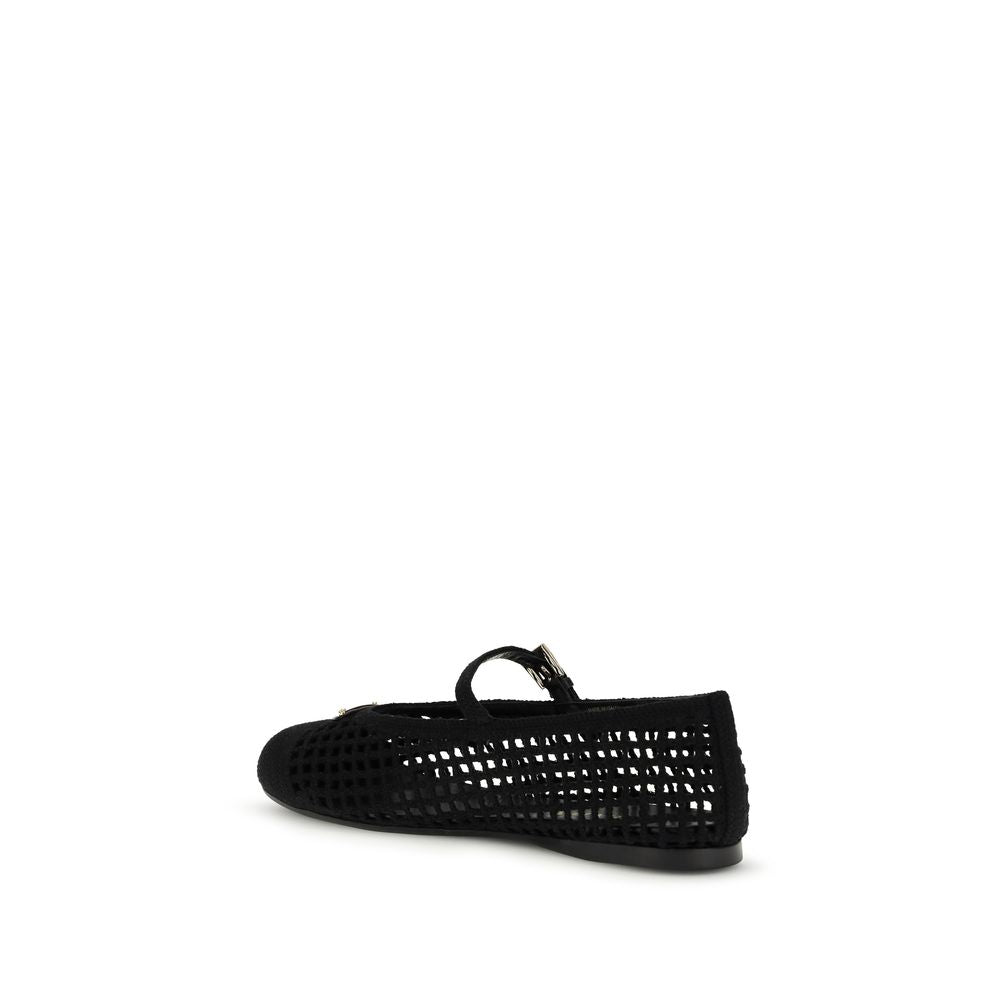 Prada Black Cotton Ballet Flats - Luxury Boutique Co