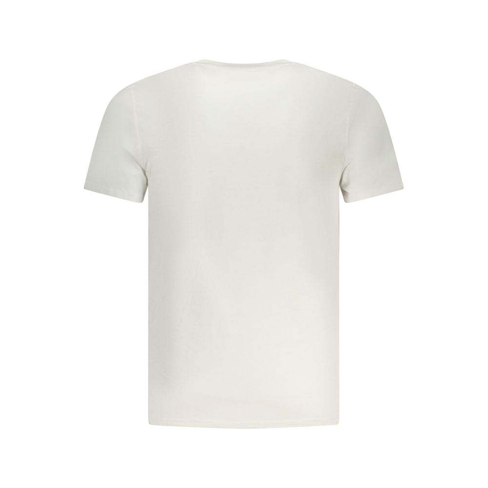 Guess Jeans White Cotton Men T-Shirt - Luxury Boutique Co