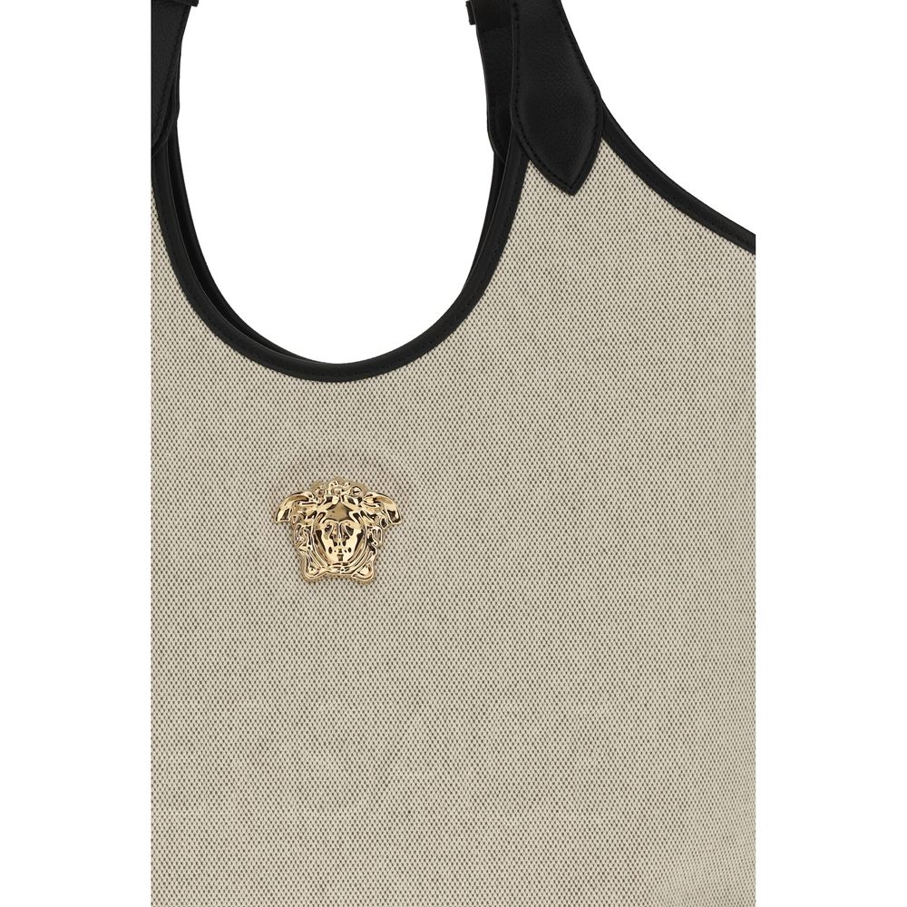 Versace Beige Cotton Shoulder Bag - Luxury Boutique Co